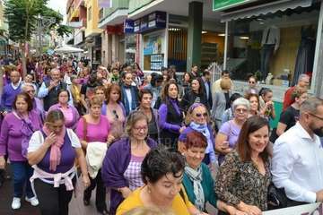 Telde protesta en silencio contra la violencia machista (Foto TA y Francisco Javier Santana)